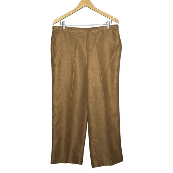 Ruby Rd. Brown Long Sleeve Striped Tunic Size L & Pull On Ankle Pants Size 14P - Picture 7 of 13